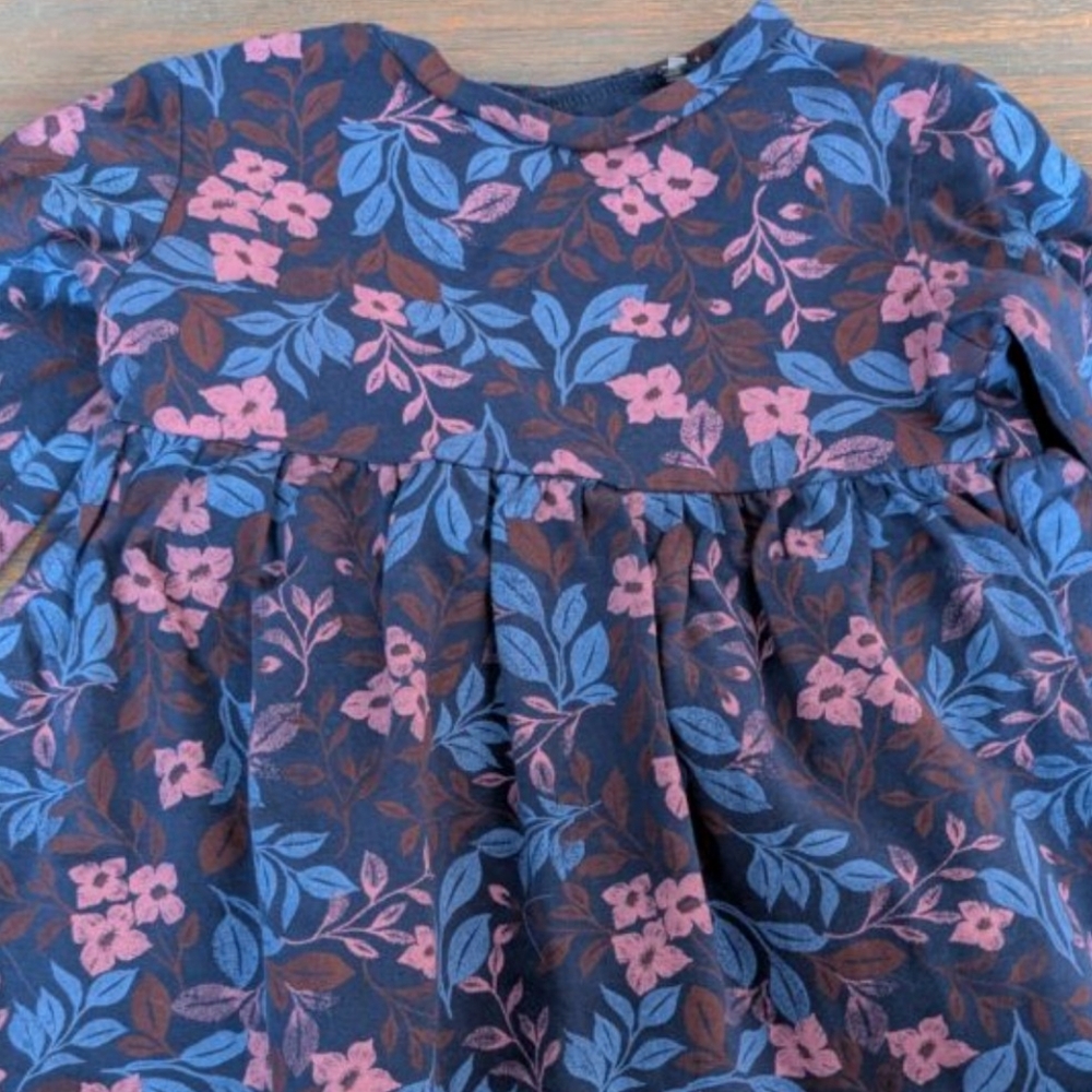 Tag Blue and Pink Floral Kids Dress